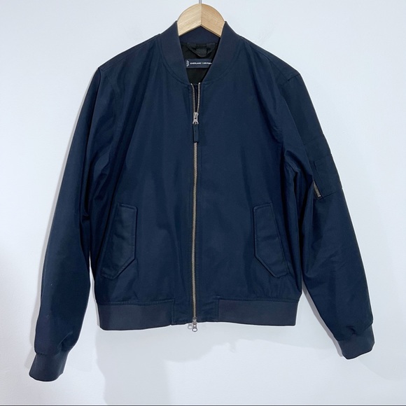 EVERLANE The Bomber Jacket/ Uniform In Navy Size Medium - Picture 2 of 13